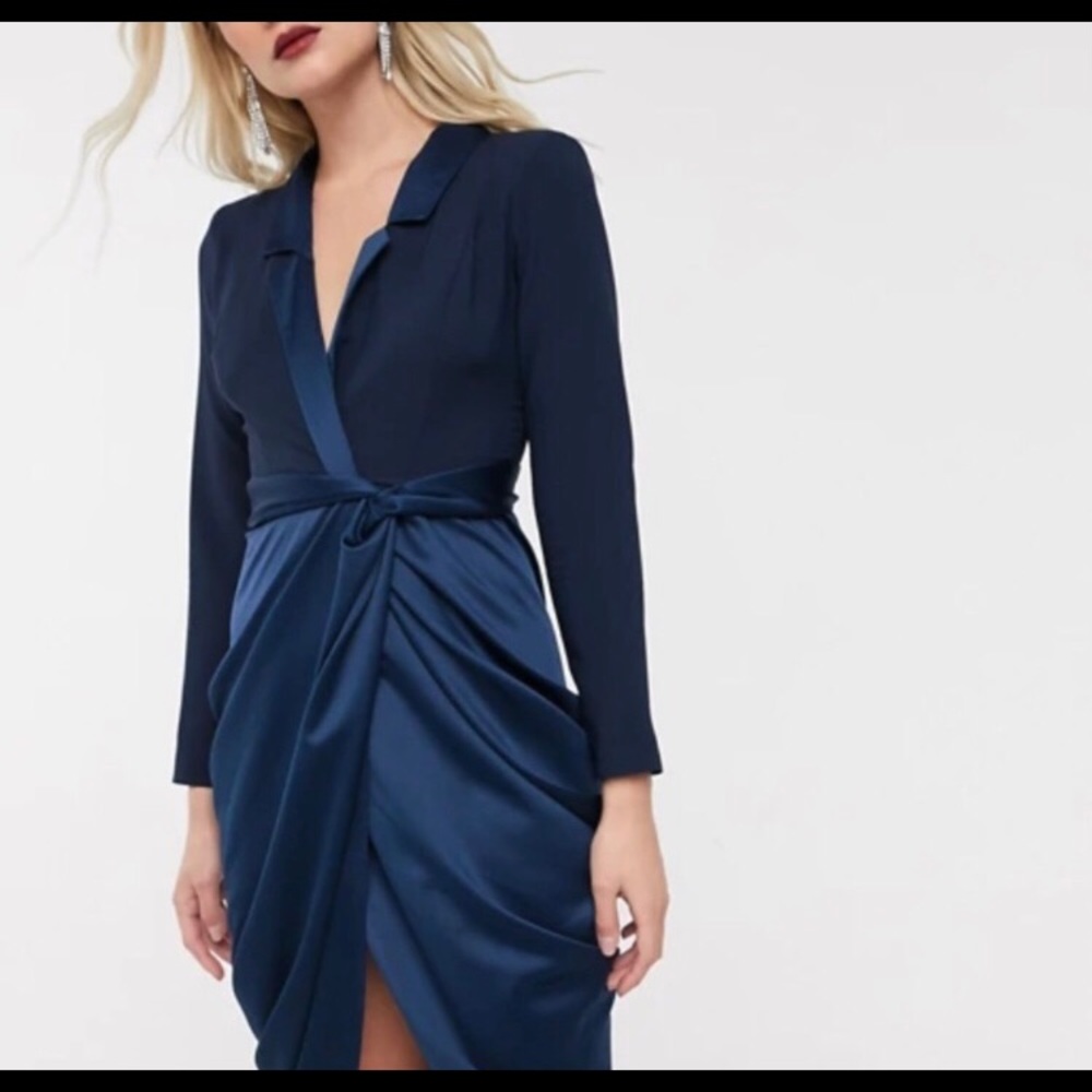 ASOS Navy tuxedo Dress